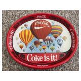 Vintage Coca Cola Serving Tray - Oval, Hot Air