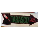 27ï¿½ x 9ï¿½ Metal Tabasco Sauce Advertising Sign