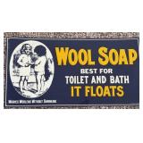 15 1/2ï¿½ x 8ï¿½ Metal Wool Soap Sign