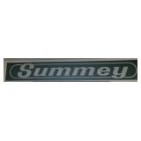 72ï¿½ x 10 1/2ï¿½ Metal Summey Sign