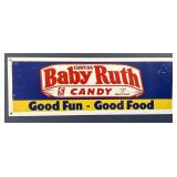 17 1/2ï¿½ x 6ï¿½ Metal Curtiss Baby Ruth Candy Sign