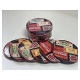 Vintage Coca-Cola Brand 6 Coasters Cork Bottom in