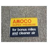 Vintage Metal Amoco Super Premium Sign  13 1/2ï¿½ x