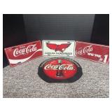(3) Assorted License Plates Coca-Cola &