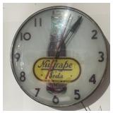 Vintage Nugrape Soda Advertising Clock 15 1/2ï¿½