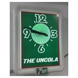 Vintage 7 UP The Uncola Advertising Store Clock