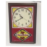 Vintage Solid Wood Frame Cheerwine Clock 19 1/2ï¿½
