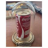 Vintage Coca-Cola Aluminum Can In Display Case