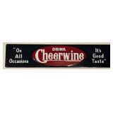 48ï¿½ x 11ï¿½ Metal Drink Cheerwine Sign