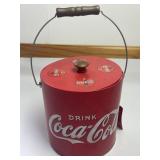 Galvanized Metal Coca Cola Collectible Ice Bucket