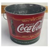 Vintage Coca Cola Galvanized Metal Tin Bucket W/