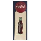 Vintage Metal Drink Coca-Cola Button on Pilaster