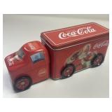 Coca-Cola Coke Delivery Truck Tin with Wheels & 2