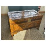 22ï¿½ x 36ï¿½ x 18 1/2ï¿½ Vintage Oriental Hand-carved