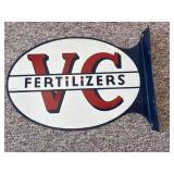 VC Fertilizers Flange Metal Sign 20ï¿½ x 14ï¿½