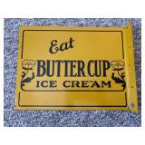 Eat Buttercup Ice Cream Advertising Metal Flange