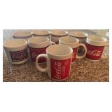 (9) Vintage Coca-Cola Coffee Mugs