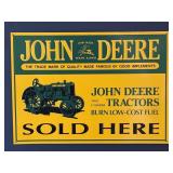 15 3/8ï¿½ x 11ï¿½ Metal John Deere Sold Here Sign