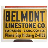 20ï¿½ x 14ï¿½ Metal Belmont Limestone Co. Sign