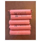 5 Rolls Un-Searched Wheat Pennies