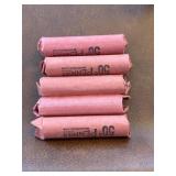 5 Rolls Un-Searched Wheat Pennies