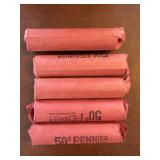5 Rolls Un-Searched Wheat Pennies