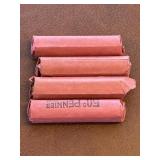 4 Rolls Un-Searched Wheat Pennies