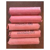 5 Rolls Un-Searched Wheat Pennies