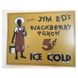 16ï¿½ x 12 1/2ï¿½ Metal Jim Edï¿½s BlackBerry Punch ICE