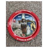 1982 Coca-Cola metal serving tray, 75 yrs
