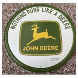 12ï¿½ Metal John Deere Round Sign