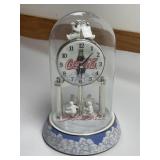 2001 COCA-COLA Anniversary Polar Bear Dome Clock