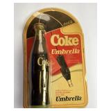 Vintage NOS 1985 Coca Cola Bottle Shaped Umbrella