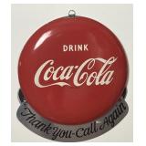 16ï¿½ Vintage Coca-Cola Button Sign