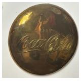 16ï¿½ Rare Vintage Brass Coca-Cola Button Sign