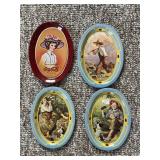 (4) Coca-Cola Vintage Tin Trays 6ï¿½