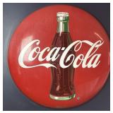 36ï¿½ Vintage Coca-Cola Button Sign