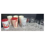 Tray Lot Of Assorted Vintage Coca-Cola Glass &