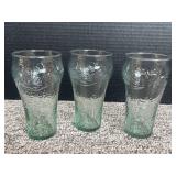 Vintage Coca Cola Green Hammered/Pebble Texture