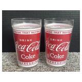 (2) Vintage Thermo-Serv Coca-Cola Tumblers