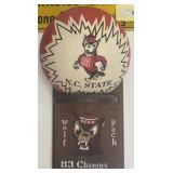 Wolf Pack ï¿½83 Champs Wooden Hand Painted Display