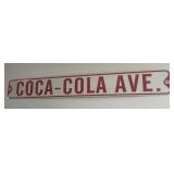Vintage Coca-Cola Ave. Soda Sign. Advertisement