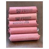5 Rolls Un-Searched Wheat Pennies