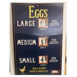 Vintage 1929 Full-O-Pep Feed & Seed Co. Eggs Sign