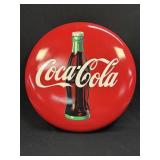 (C) Vintage 1990 Coca Cola Button 16" Round Red