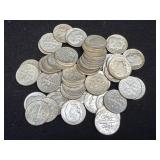 (SC) 1 Roll (50) Roosevelt Dimes 90% Silver Pre