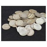 (SC) 1 Roll (50) Roosevelt Dimes 90% Silver Pre