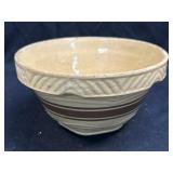 (A) Banded Yellow Ware Bowl 8" Diameter RRPCo