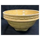 (A) McCoy Yellow Ware Window Pane Mixing Bowl 8.5"