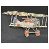 (D) Homco Sexton Airplane Cast Metal Wall Art